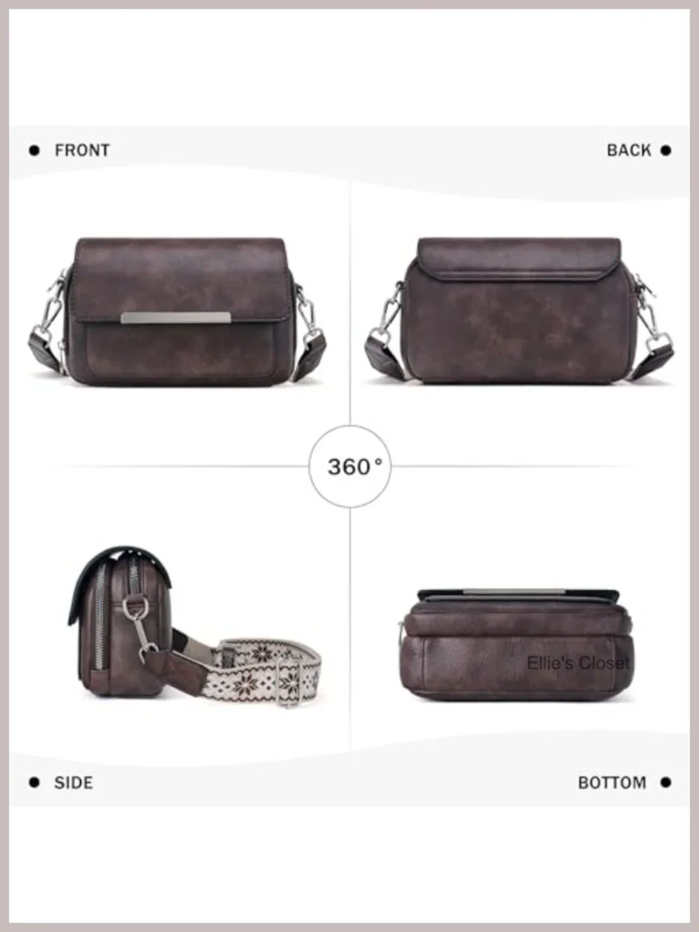 Small Crossbody Wallet Purse with Card Slots Faux Leather Shoulder Handbag